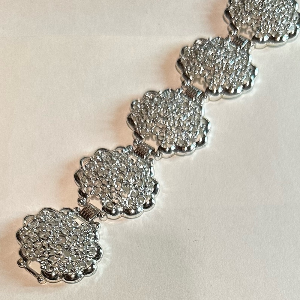 Unsigned Chunky Panel Bracelet - image 2